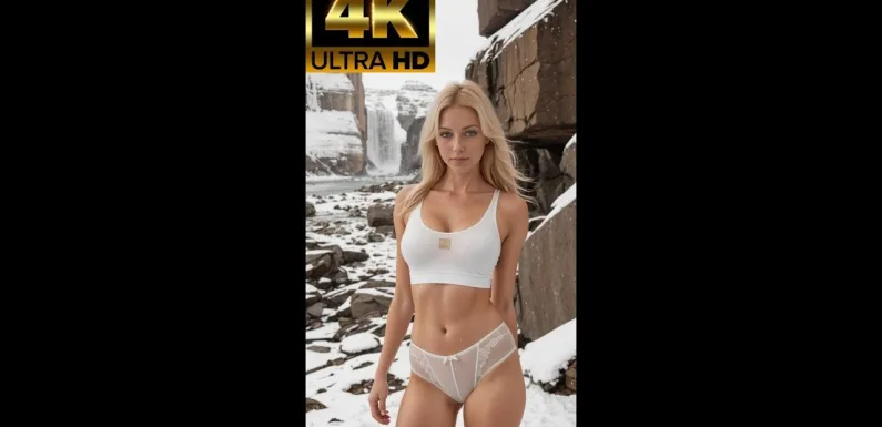 4K LookBook.Stunning Swedish Blonds In The Snow. Arctic Lingerie Essentials.AI. Art#16