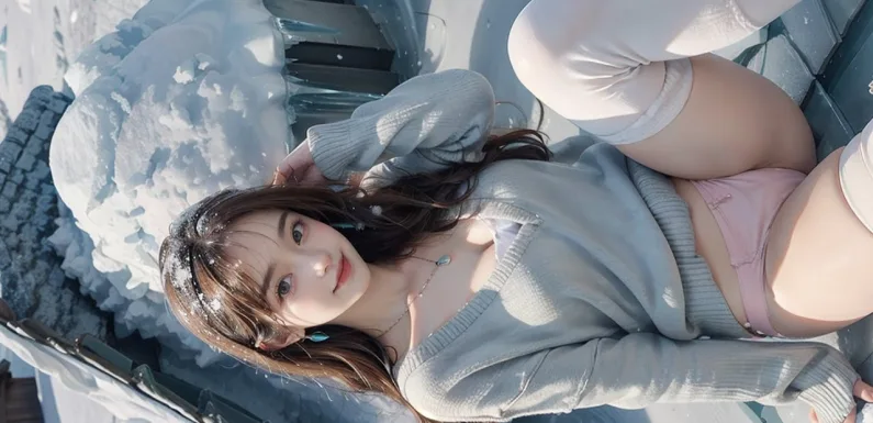 [4K] AI ART Japan Lookbook Model Video – Roofs Covered in Snow and Ice #ai룩북 #art #beauty