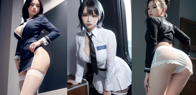 4K AI LookBook – sexy stewardess
