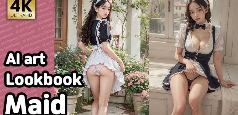 4k ai art | 메이드 2 AI 룩북 | Maid 2 AI lookbook