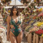 [4K] AI ART indian Lookbook Model Al Art video – Flower market