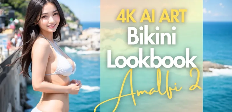 [4K] AI ART video – Japanese Model Lookbook in Amalfi 2