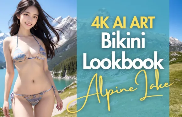 [4K] AI ART video – Japanese Model Lookbook at Alpine Lake