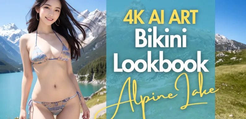 [4K] AI ART video – Japanese Model Lookbook at Alpine Lake