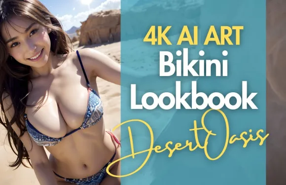 [4K] AI ART video – Japanese Model Lookbook in Desert Oasis