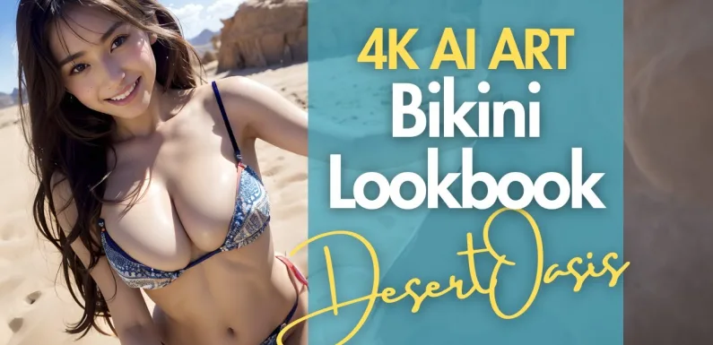 [4K] AI ART video – Japanese Model Lookbook in Desert Oasis