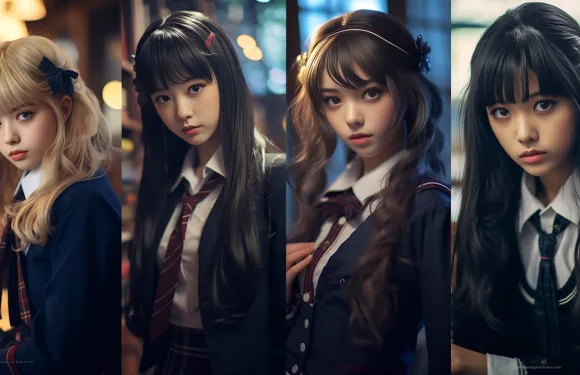 [4K] AI Art Lookbook – Schoolgirl Cosplay, European/Korean/Japanese Model Girls #5 룩북, ルックブック