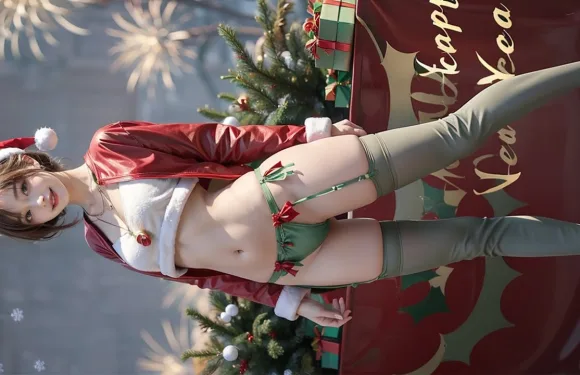 [4K] AI ART Japan Lookbook Model Video – Merry Christmas 2023, Christmas decorations #ai룩북 #beauty