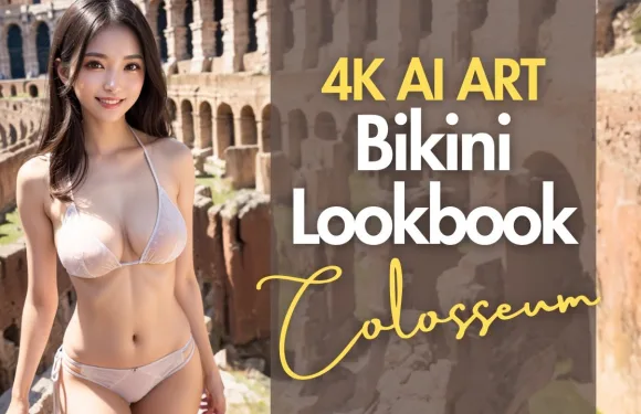 [4K] AI ART video – Japanese Model Lookbook at Colosseum