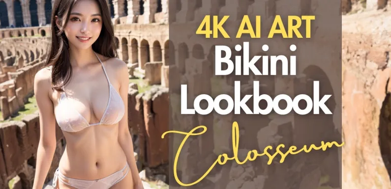 [4K] AI ART video – Japanese Model Lookbook at Colosseum