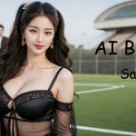 [4K] AI ART Korean Japanese Lookbook Model Al Art video-Soccer Field