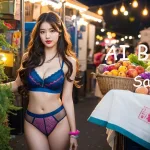 [4K] AI Lookbook/Beauty/Night Market Bustle part 1