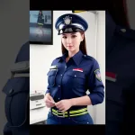 #Shorts – Police uniform – AI LOOKBOOK (REAL 4K) BY AI ART