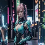 [4K] AI LOOKBOOK || The Cyberpunk 2077 Mecha Cyborg Girl⚡|| 2080’s Dark Cyberpunk Fantasy Film