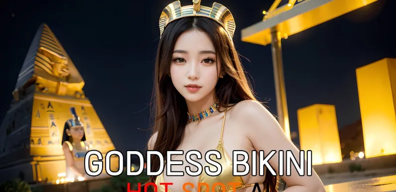 AI Beauty Girl – Goddess Golden Bikini – AI Art – 4K AI Lookbook – AI Girlfriend