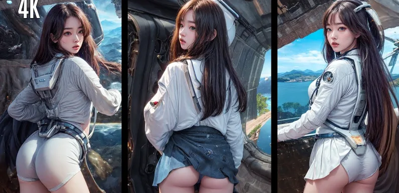 [4K AI art] Anything to see me?(in Space) Ai Lookbook | 저한테 볼일이라도?(우주) AI 룩북 [ai 실사]