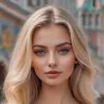 4K AI Art Lookbook Girl, Merry Christmas & Happy New Year, Moscow, Russia