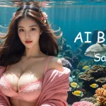 [4K] AI ART Korean Japanese Lookbook Model Al Art video-Underwater Playground