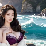 [4K] AI ART Korean Japanese Lookbook Model Al Art video-Icy Ocean Waves