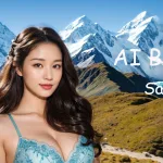 [4K] AI ART Korean Japanese Lookbook Model Al Art video-Mount Cook National Park