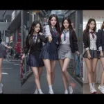 4K | AI GIRL | Lookbook | korean high school style