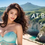 [4K] AI ART Korean Japanese Lookbook Model Al Art video-Cinque Terre Beaches