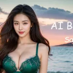 [4K] AI ART Korean Japanese Lookbook Model Al Art video-Alki Beach