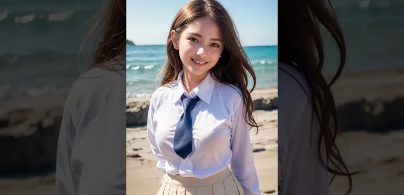 Healthy girls wearing school uniforms | AI Lookbook