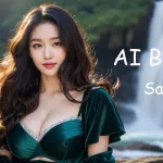 [4K] AI ART Korean Japanese Lookbook Model Al Art video-Misty Waterfall