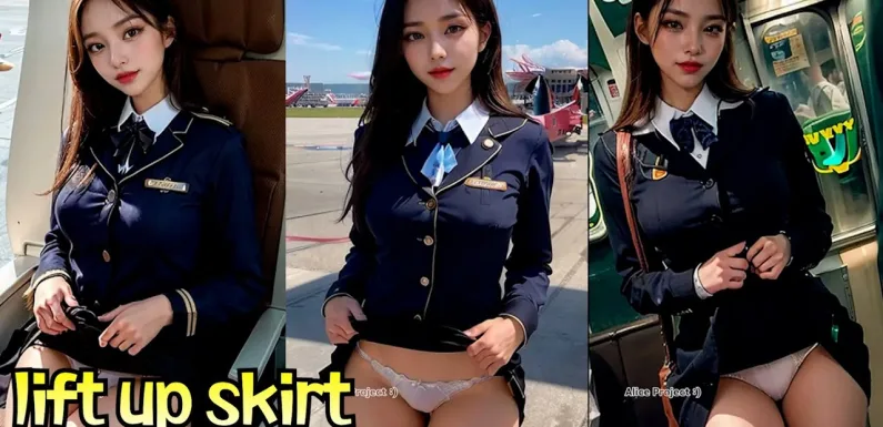 [4K] Flight attendantㅣスチュワーデスㅣ승무원ㅣAi룩북, Ai lookbook