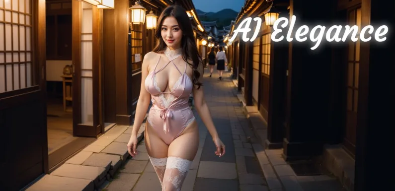 AI Lookbook [4K] AI ART Korean Japanese-Bukchon Hanok Village-Moonlit Serenity