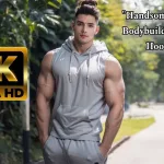 [4K Ai art] Handsome Bodybuilder Boy- Hoodie Themed Photoshoot- Men Ai Lookbook