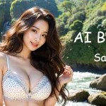[4K] AI ART Korean Japanese Lookbook Model Al Art video-Majestic Waterfalls