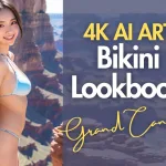 [4K] AI ART video – Japanese Model Lookbook at Grand Canyon