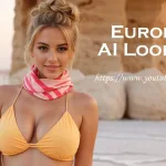 [4K] AI ART European Lookbook Model Video-Chott el-Jerid Salt Lake