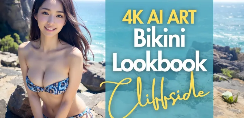 [4K] AI ART video – Japanese Model Lookbook at Cliffside