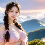 [4K] AI ART Korean Japanese Lookbook Model Al Art video-Snow-capped Peaks