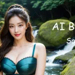 [4K] AI ART Korean Japanese Lookbook Model Al Art video-Enchanting Waterfalls