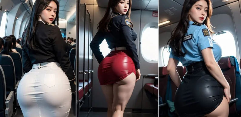 [4k] AI Art – Mini Skirt Lookbook – Your Stewardess Girlfriend prepares you for the flight ~