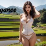 [4K] AI ART indian Lookbook Model Al Art video-Butterfly-filled garden
