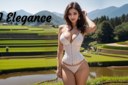 [4K] AI ART indian Lookbook Model Al Art video-Butterfly-filled garden
