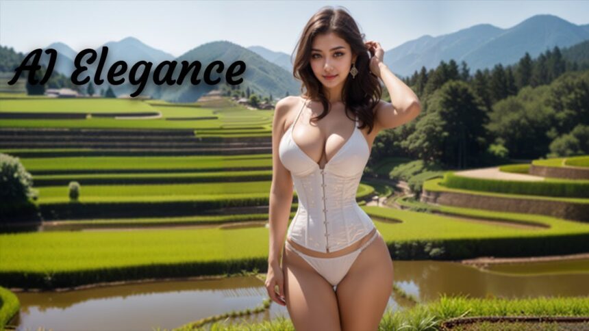 [4K] AI ART indian Lookbook Model Al Art video-Butterfly-filled garden