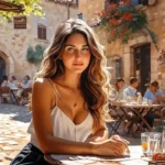 European Beauty Portrait AI ART European lookbook model
