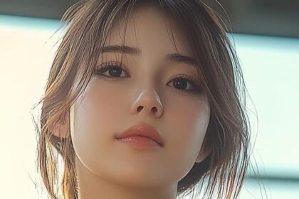 4k HD Wallpaper: Asian Girl Kneeling and Smiling